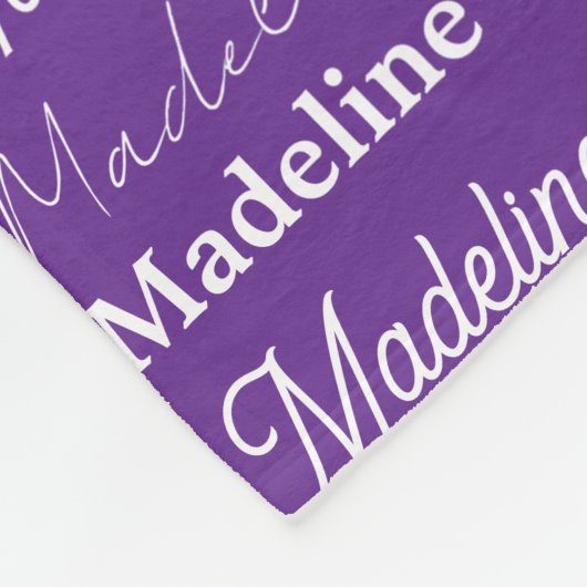 Couverture Polaire Pretty Purple Customizable Name Collage (Coin)