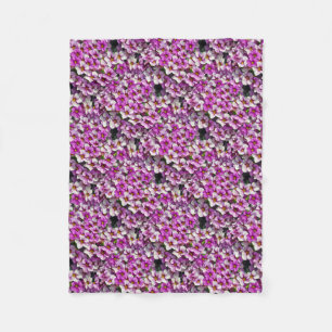 Couverture Polaire Pretty rose et violet pétunias imprimé floral