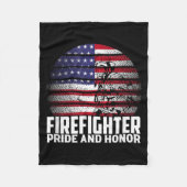 Couverture Polaire Pride And Honor Fireman Gift Proud Firefighter Quo (Devant)