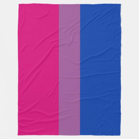 Couverture Polaire Pride bisexuelle (Bi Drapeau) (Devant)