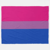Couverture Polaire Pride bisexuelle (Bi Drapeau) (Devant (Horizontal))