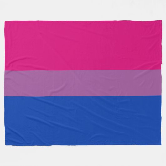 Couverture Polaire Pride bisexuelle (Bi Drapeau) (Devant (Horizontal))
