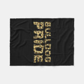 Couverture Polaire Pride Leopard School Spirit Sports Fan Jour (Devant (Horizontal))