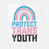 Couverture Polaire Pride LGBT Protéger les jeunes transgenres transge (Devant)