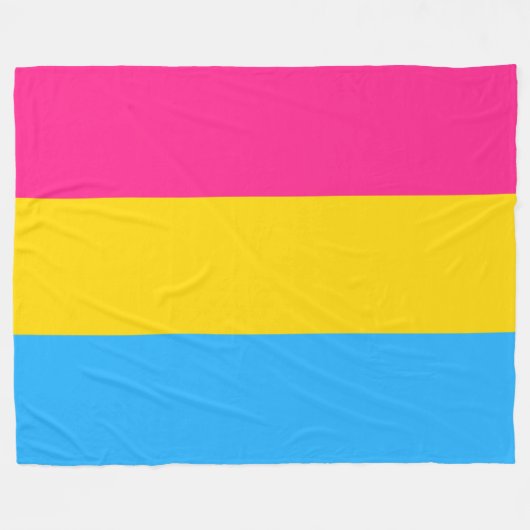 Couverture Polaire Pride transexuelle (drapeau panaché) (Devant (Horizontal))
