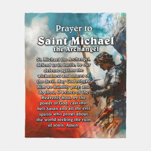 Couverture Polaire Prière à Saint Michel l'Archange (Devant)