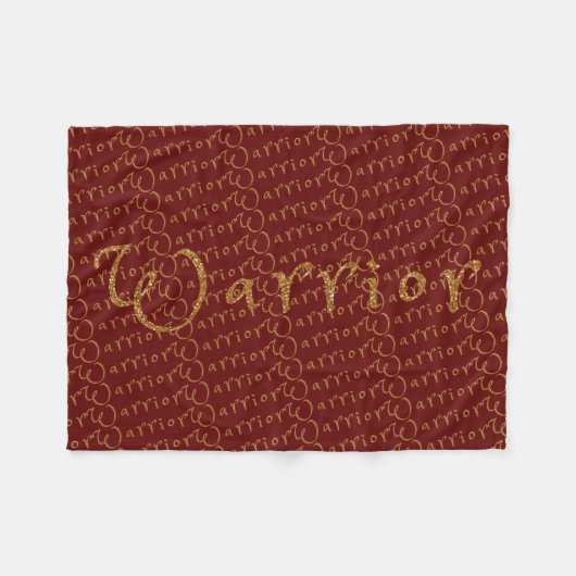 Couverture Polaire Prière chrétienne prophétique WARRIOR (Devant (Horizontal))