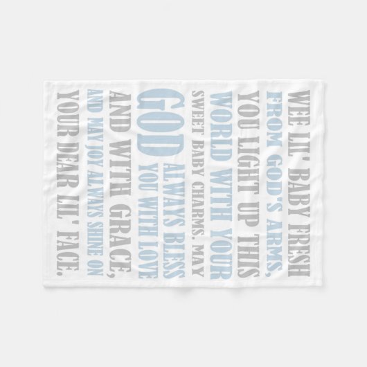 Couverture Polaire Prière de bébé (Devant (Horizontal))