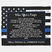 Couverture Polaire Prière des agents de police Thin Blue Line (Devant (Horizontal))
