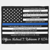 Couverture Polaire Prière d'officier de police personnalisée (Devant (Horizontal))