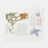 Couverture Polaire Prière du matin Hebrew Modeh Ani Enfants juifs (Devant (Horizontal))