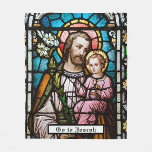 Couverture Polaire Prière religieuse catholique Saint Joseph Baby Je