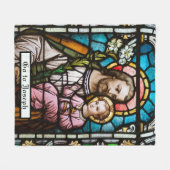 Couverture Polaire Prière religieuse catholique Saint Joseph Baby Jes (Devant (Horizontal))