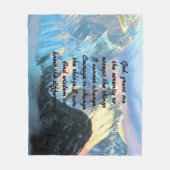 Couverture Polaire Prière Sérénité Avec Vue Panoramique Mont Everest (Devant)