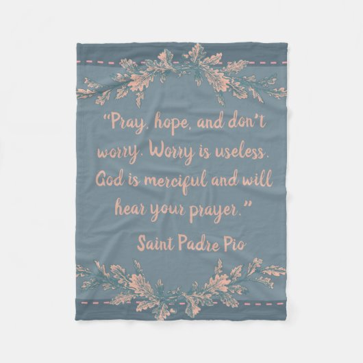 Couverture Polaire Priez, espérez, et n'inquiétez pas l'aumônier Pio (Devant)