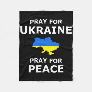 Couverture Polaire Priez pour la paix en Ukraine Drapeau de l'Ukraine