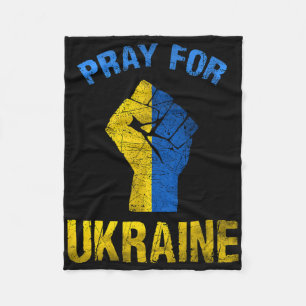 Couverture Polaire Priez pour l'Ukraine Je suis avec l'Ukraine T-shir