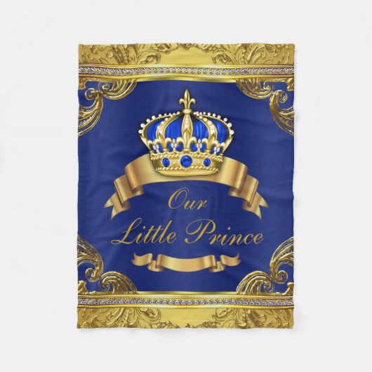 Couverture Polaire Prince Bleu Or Fancy Prince Bébé (Devant)