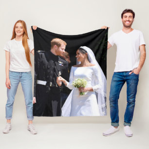Couverture Polaire Prince Harry et Meghan Markle Mariage royal
