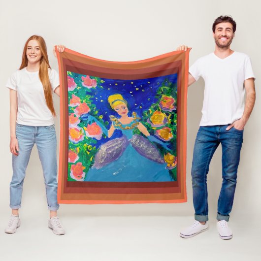 Couverture Polaire Princesse "Art by Kids" (En situation)