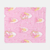 Couverture Polaire Princesse avec des roses (Devant (Horizontal))