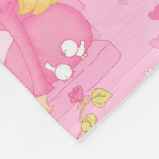 Couverture Polaire Princesse avec des roses (Coin)