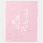 Couverture Polaire Princesse blanche et rose glamour Tiara (Devant)
