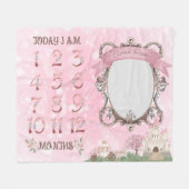 Couverture Polaire Princesse Blanket pour les photos mensuelles des j (Devant (Horizontal))