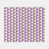 Couverture Polaire Princesse Crown Rainbow Emoji Poop (Devant (Horizontal))