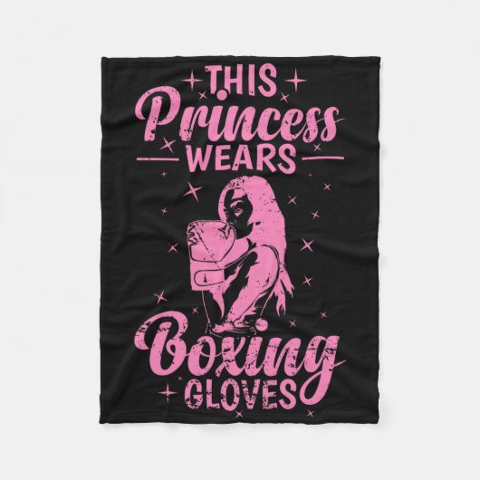 Couverture Polaire Princesse de boxe (Devant)