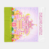 Couverture Polaire Princesse Decor ! Château personnalisé (Devant (Horizontal))