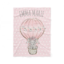 Princesse éléphant rose montgolfière bébé fille