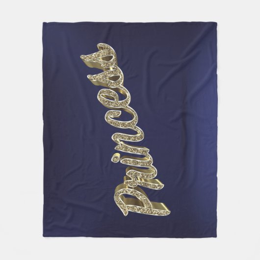 Couverture Polaire Princesse Gold 3D (Devant)