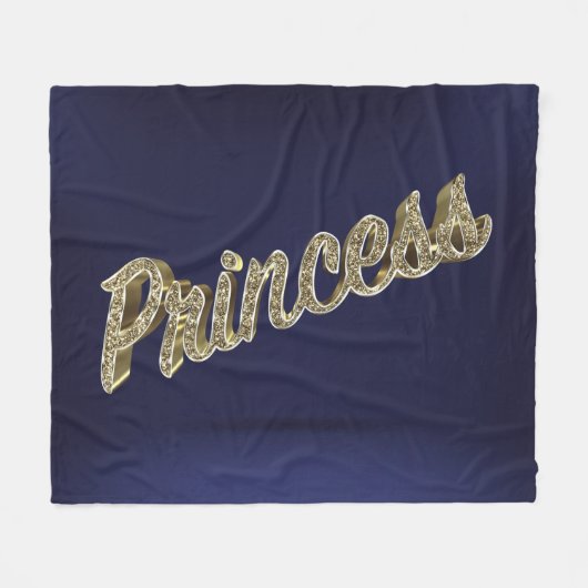 Couverture Polaire Princesse Gold 3D (Devant (Horizontal))