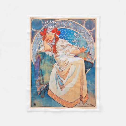 Couverture Polaire Princesse Hyacinth, Mucha (Devant)