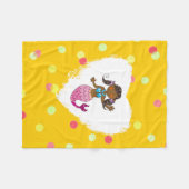 Couverture Polaire princesse mignonne de sirène de mer (cheveux (Devant (Horizontal))