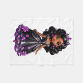 Couverture Polaire Princesse noire (Devant (Horizontal))