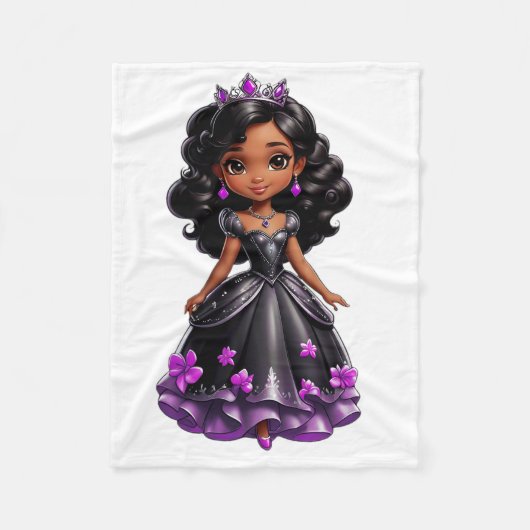 Couverture Polaire Princesse noire (Devant)