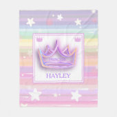 Couverture Polaire Princesse personnalisée colorée (Devant)
