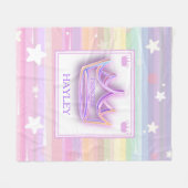Couverture Polaire Princesse personnalisée colorée (Devant (Horizontal))
