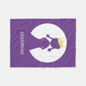 Couverture Polaire Princesse pourpre personnalisée Silhouette Girls (Devant (Horizontal))