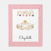 Couverture Polaire Princesse Tiara personnalisée (Devant)