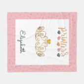 Couverture Polaire Princesse Tiara personnalisée (Devant (Horizontal))