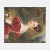 Couverture Polaire Princesse Victoria en robe bleue (Devant (Horizontal))