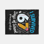 Couverture Polaire Principal Survived 67 Days Of School Humor Design (Devant (Horizontal))