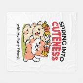 Couverture Polaire Printemps dans la laideur - Illustration de chien  (Devant (Horizontal))