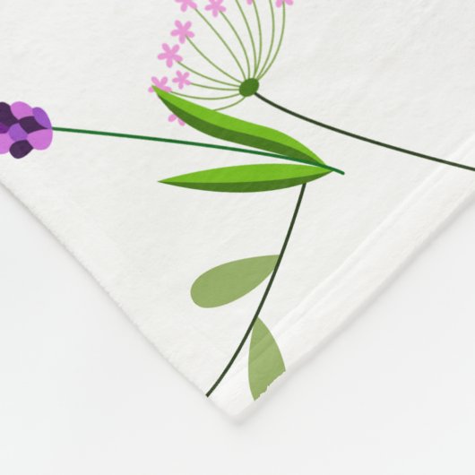 Couverture Polaire Printemps Été Fleurs sauvages (Coin)