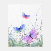 Couverture Polaire Printemps Joy Fleece Blanket Papillons Volant (Devant)