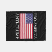 Couverture Polaire Pro-amérique Anti-trump - Drapeau américain Résist (Devant (Horizontal))