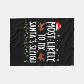 Couverture Polaire Probable De Corriger Père Noël Sleigh Noël Croire  (Devant (Horizontal))